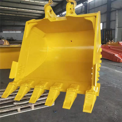 Bouteille de creusement à charge lourde revêtue de poudre jaune Capacité de 1 mètre cube pour la plupart des modèles d'excavatrice