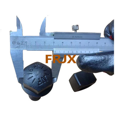 Boulons de voie de la pelle forgée avec zinc finition noire simple direction du fil de la main droite pour une durabilité accrue